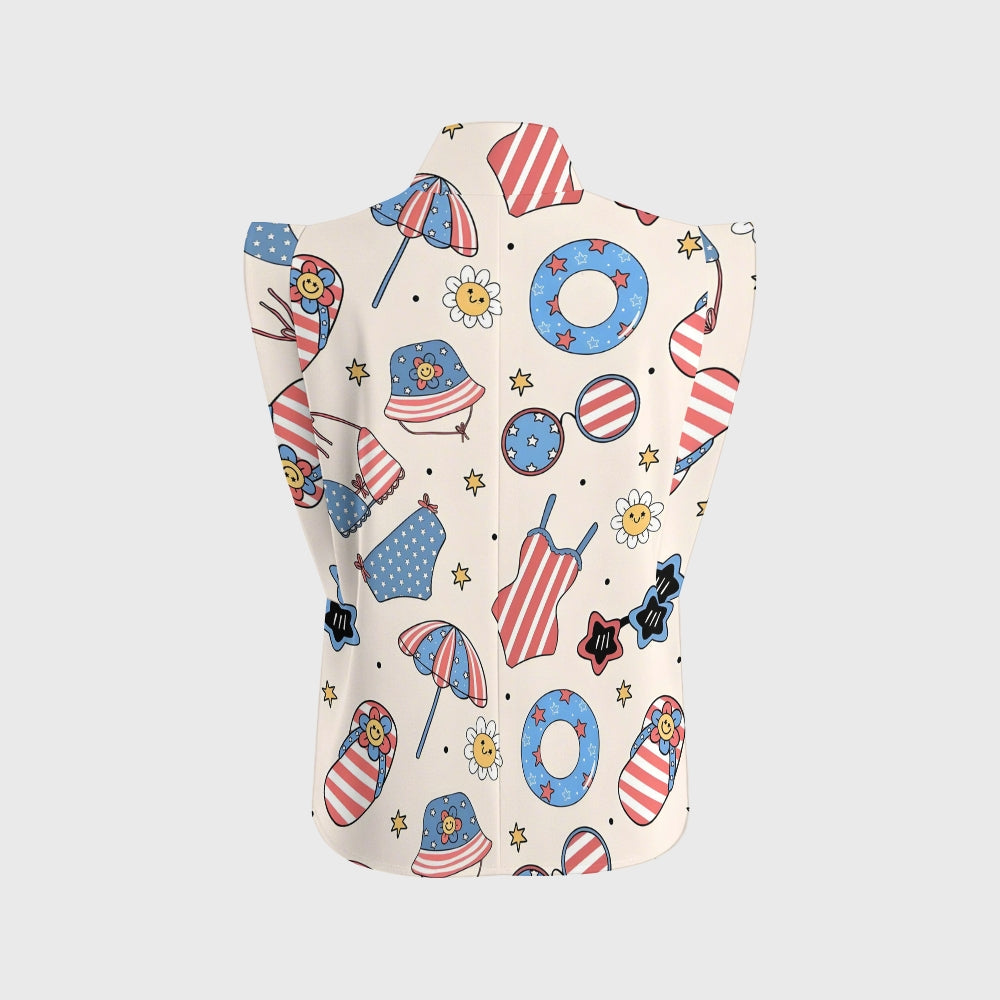 Women's American Pattern Scrub Set SA03