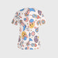 Women's Patriotic Cowgirl Printed Scrub Set SA05