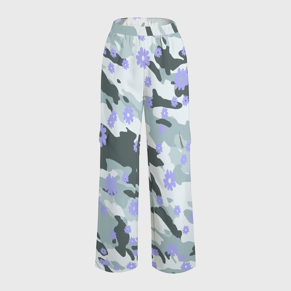 Women's Camouflage Floral Printed Scrub Set ST863