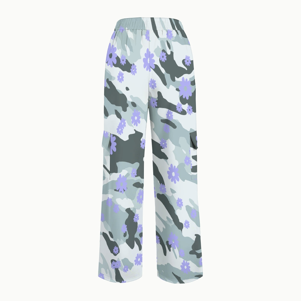 Women's Camouflage Floral Printed Scrub Set ST863
