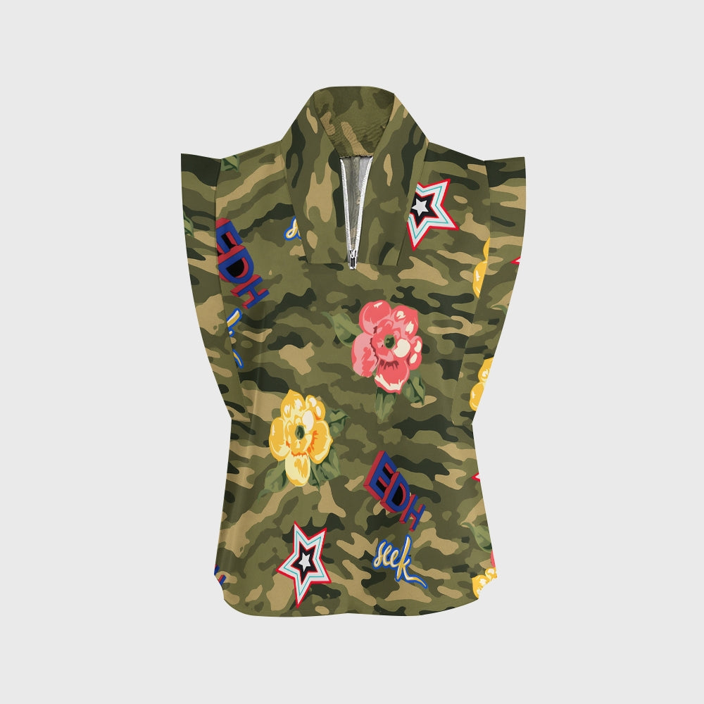 Women's EDH Seek Camouflage Printed Scrub Set ST866