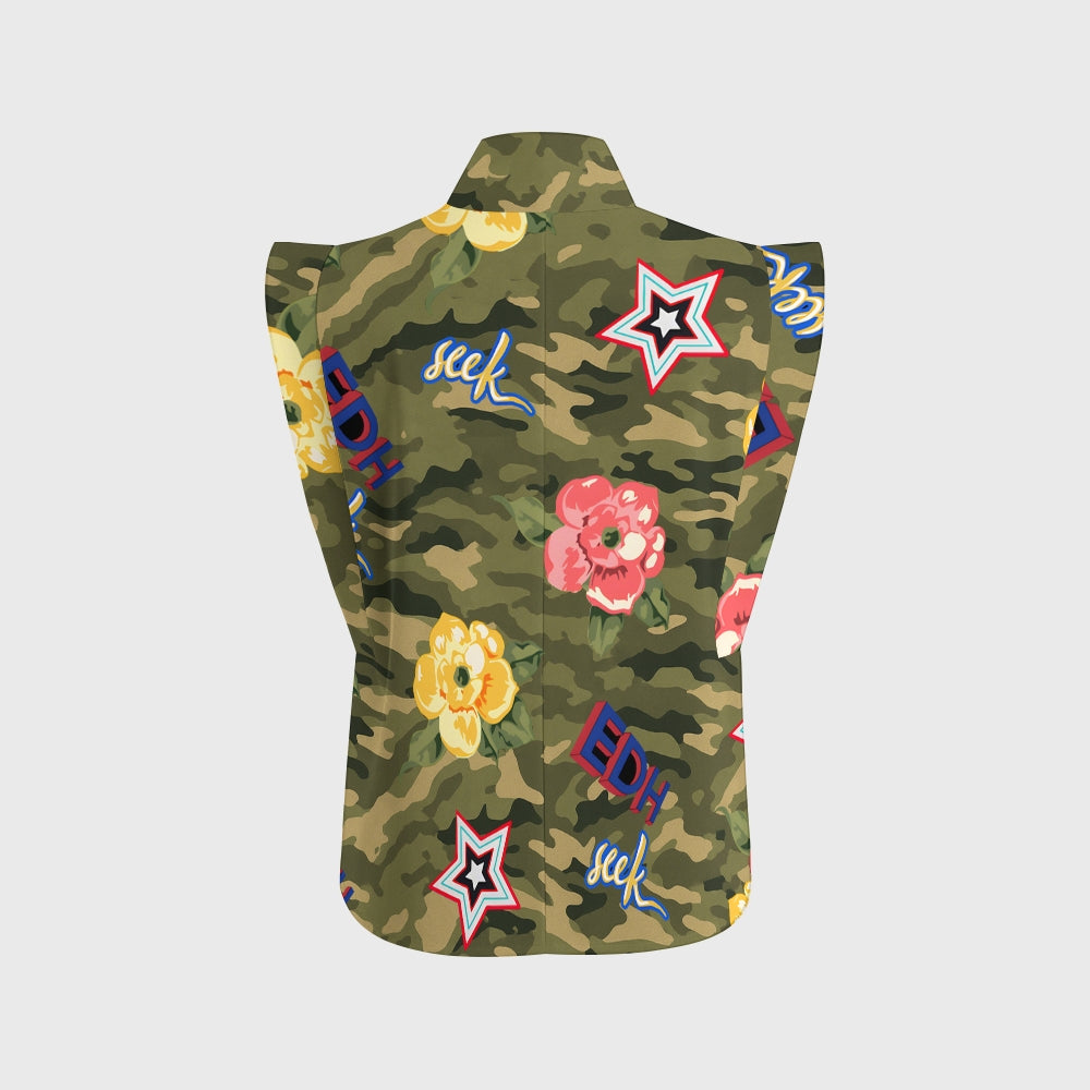 Women's EDH Seek Camouflage Printed Scrub Set ST866
