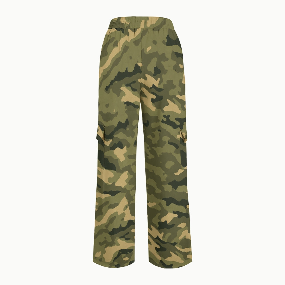 Women's School Nurse Camo Printed Scrub Set ST867