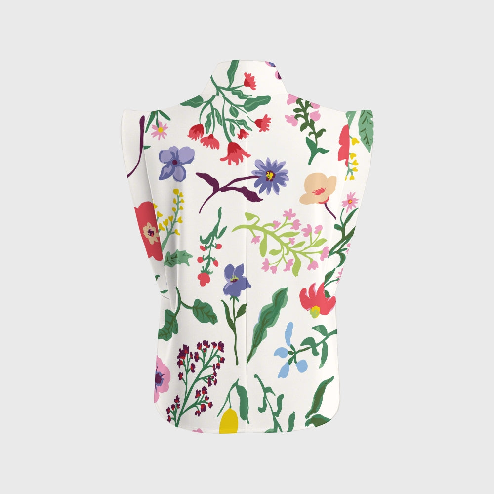 Women's Earth Day Daisies Printed Scrub Set SF02