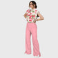 Women's Romantic Rose Garden Printed Scrub Set SF06