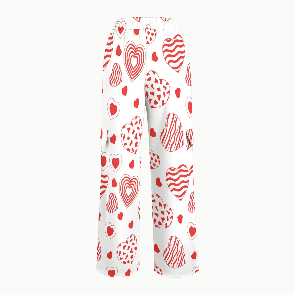 Women's Boho Hearts Printed Scrub Set CL01