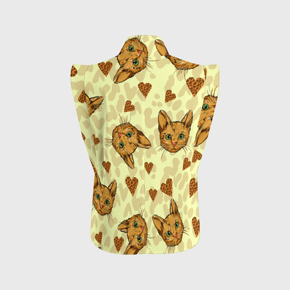 Women's Puss In Doodle Printed Scrub Set SN20