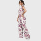Women's Leopard Heart Printed Scrub Set CL05