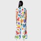 Women's Lapel Wide Leg Rainbow Hearts Printed Scrub Jumpsuit JH08