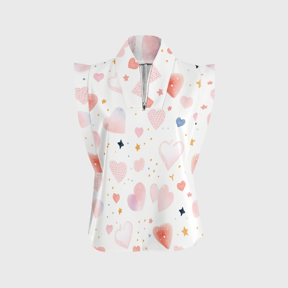 Women's Hearts Stars Dots Printed Scrub Set CL09