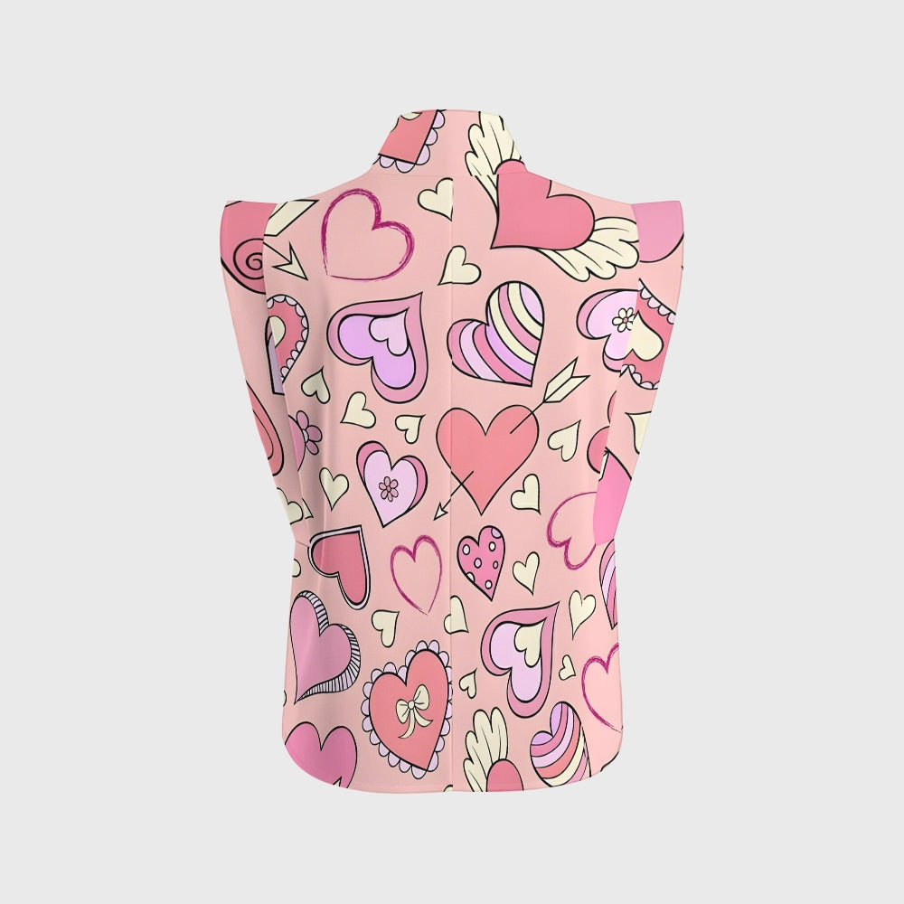 Women's Fall in Love Printed Scrub Set CL10
