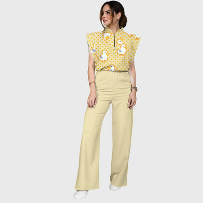 Women's Polka Dot Printed Scrub Set SP06