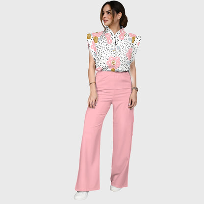 Women's Polka Dot Printed Scrub Set SP07
