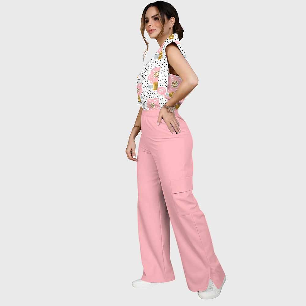 Women's Polka Dot Printed Scrub Set SP07