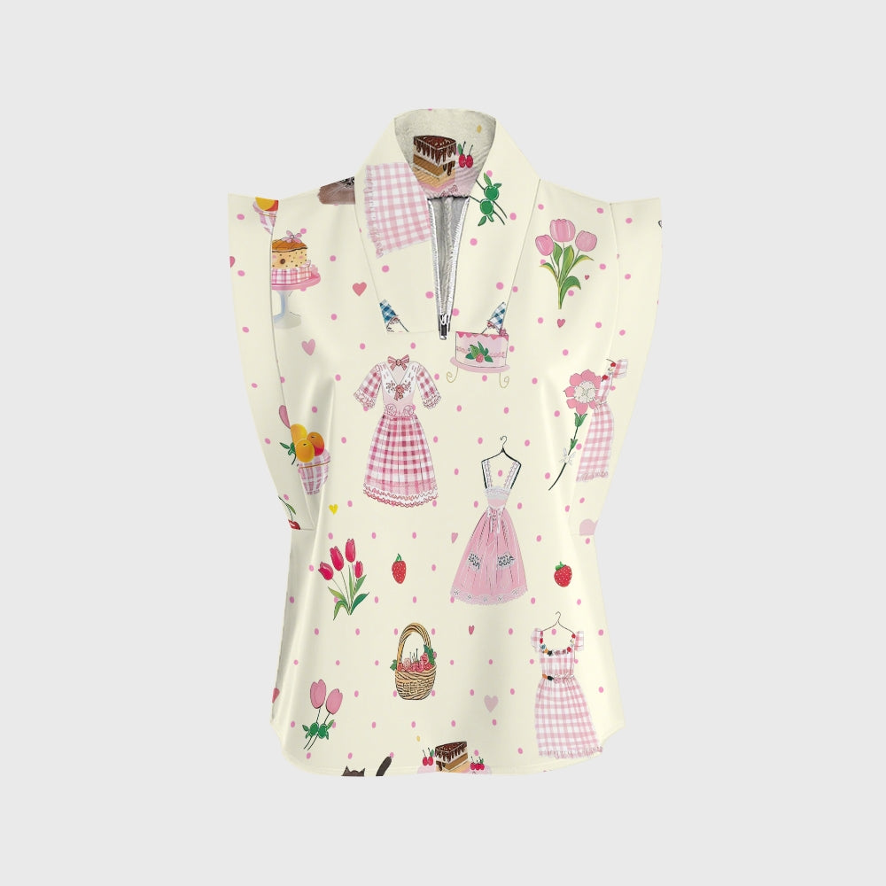 Women's Polka Dot Printed Scrub Set SP08