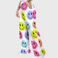 Women's Colorful Smiley Faces Printed Scrub Set SP09