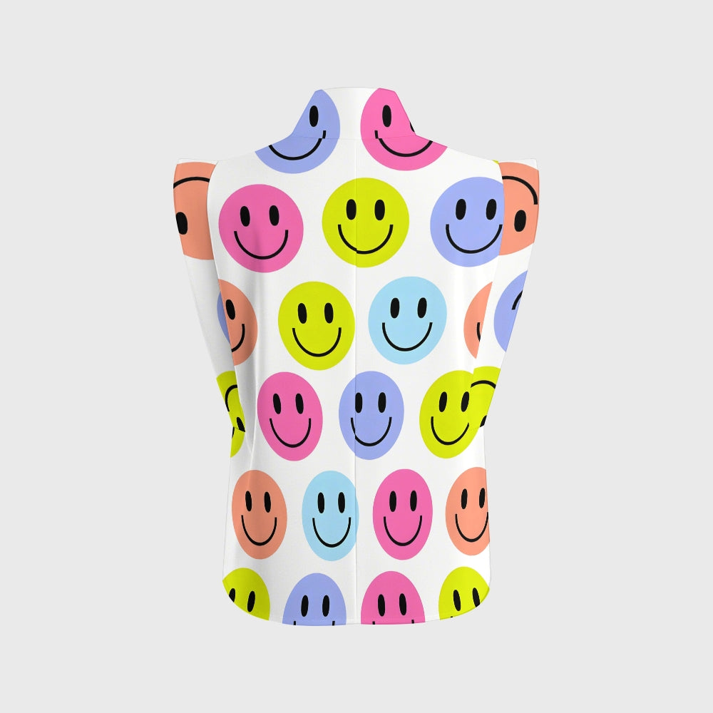 Women's Colorful Smiley Faces Printed Scrub Set SP09