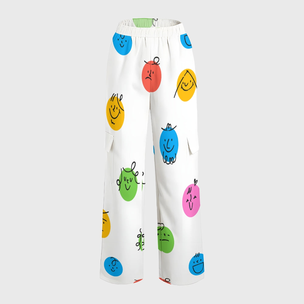 Women's Happy Faces Printed Scrub Set SP10