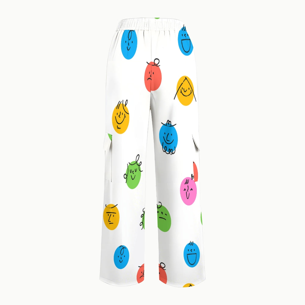 Women's Happy Faces Printed Scrub Set SP10
