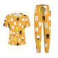 Women's Puff Sleeves Cute Teeth Scrub Set SAA6
