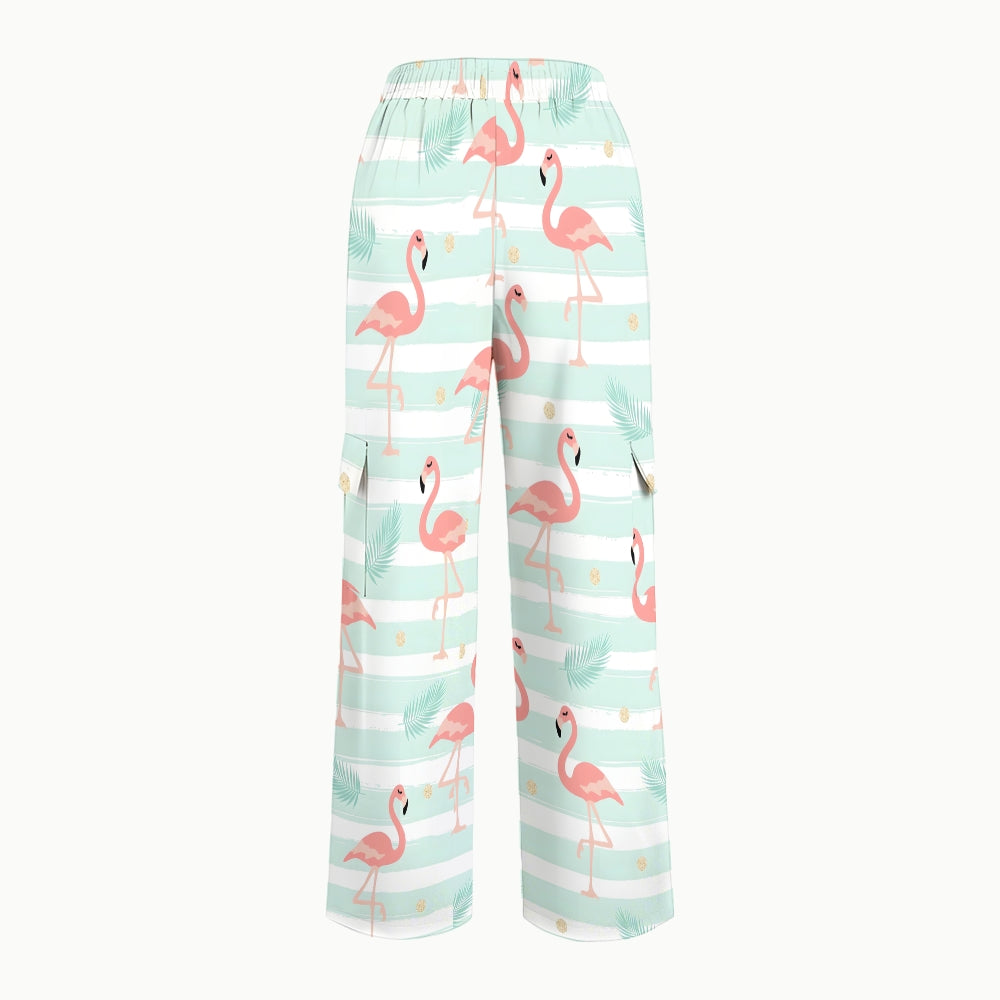 Women's Flamingo Printed Scrub Set SL01