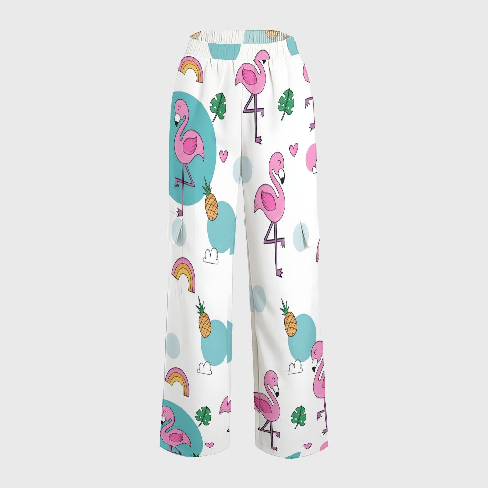 Women's Flamingo Printed Scrub Set SL03