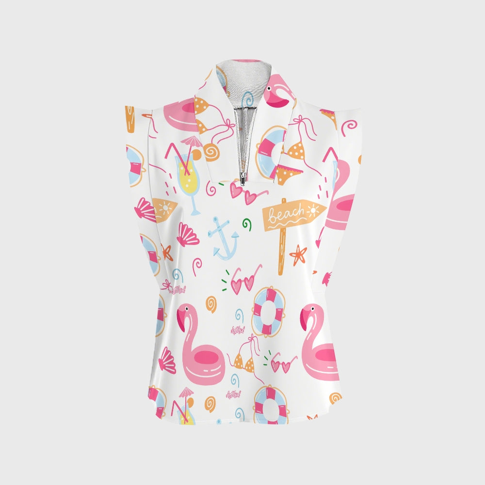 Women's Flamingo Printed Scrub Set SL05