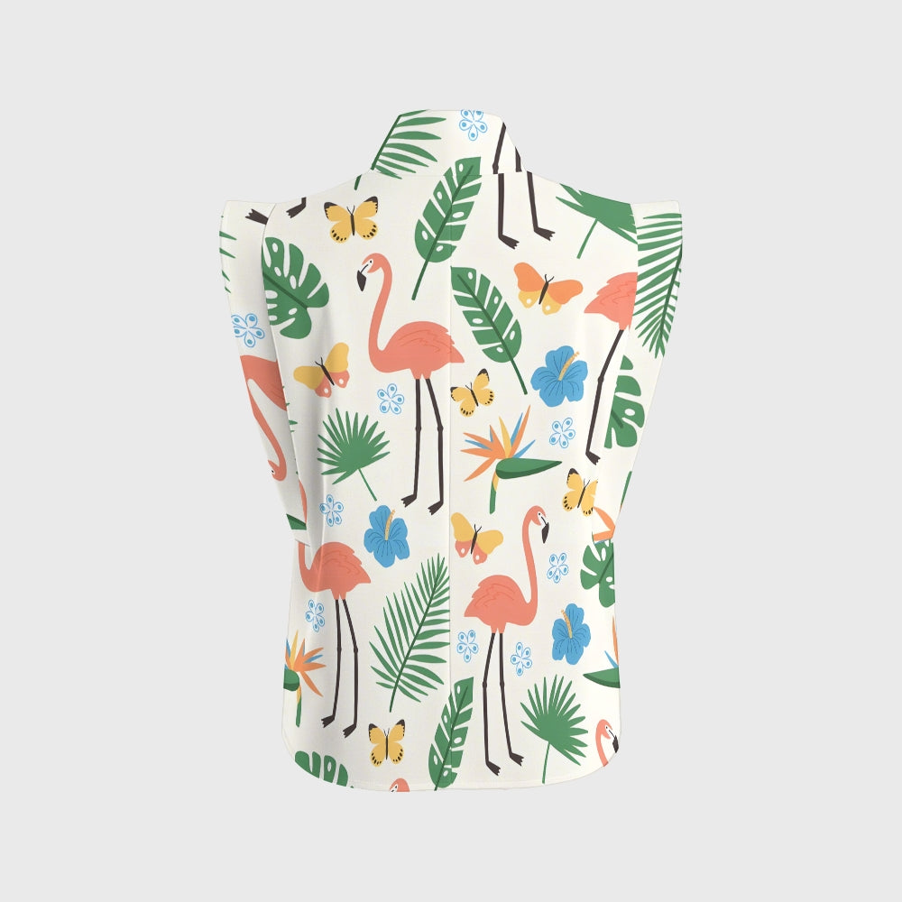 Women's Flamingo Printed Scrub Set SL06