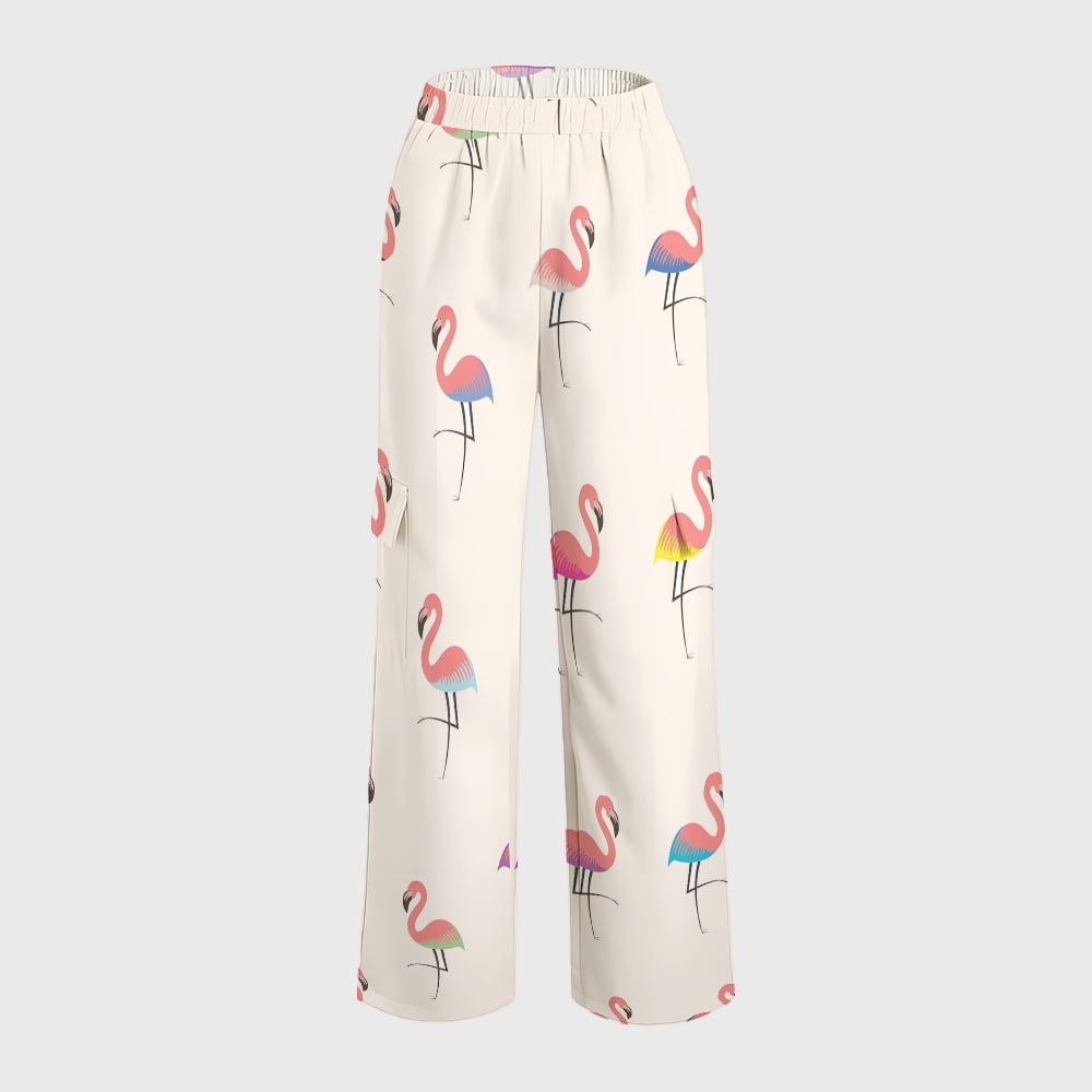 Women's Flamingo Printed Scrub Set SL07