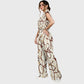 Women's Metallic Line Series Printed Scrub Set  SM01