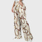Women's Metallic Line Series Printed Scrub Set  SM01