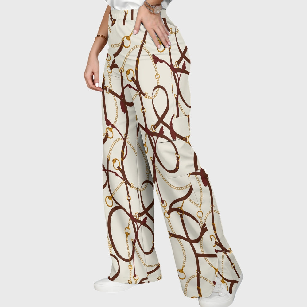Women's Metallic Line Series Printed Scrub Set  SM01
