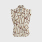 Women's Metallic Line Series Printed Scrub Set  SM01
