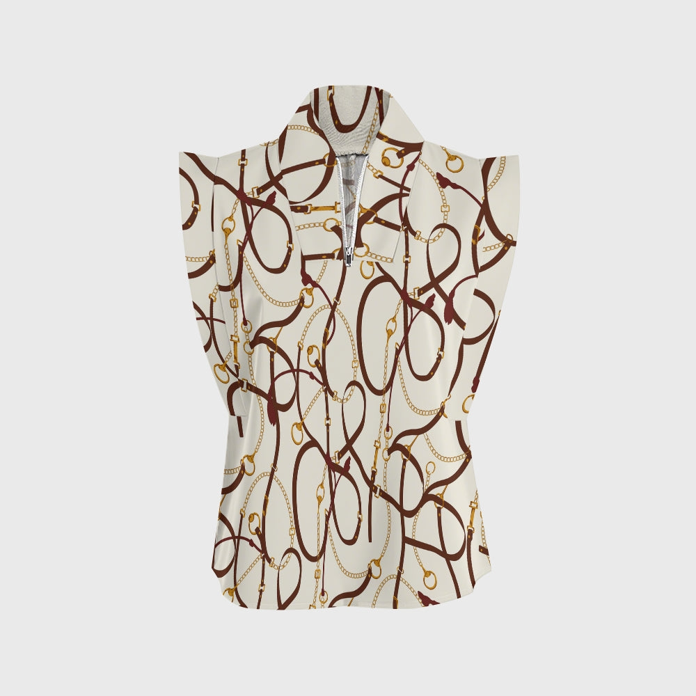 Women's Metallic Line Series Printed Scrub Set  SM01