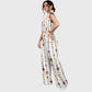 Women's Metallic Line Series Printed Scrub Set  SM02