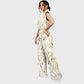 Women's Metallic Line Series Printed Scrub Set  SM03