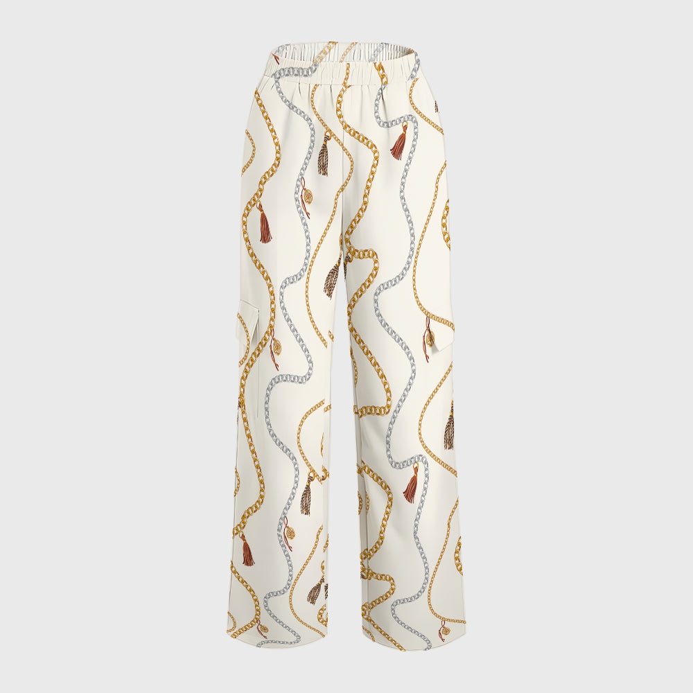 Women's Metallic Line Series Printed Scrub Set  SM03