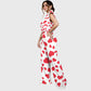 Women's Colorful Heart Pattern  Scrub Set CL11