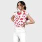 Women's Colorful Heart Pattern  Scrub Set CL11