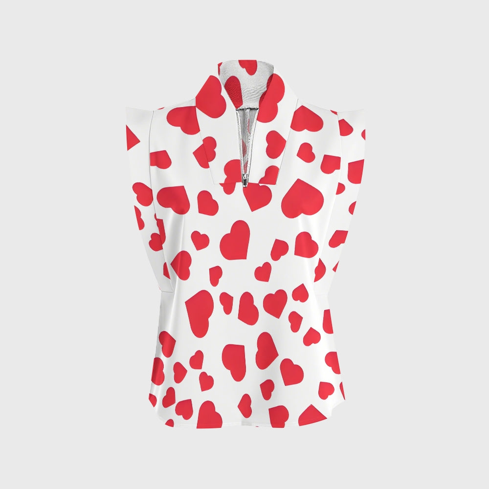 Women's Colorful Heart Pattern  Scrub Set CL11