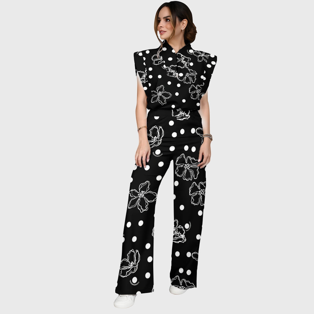 Women's Polka Dot Printed Scrub Set SP14
