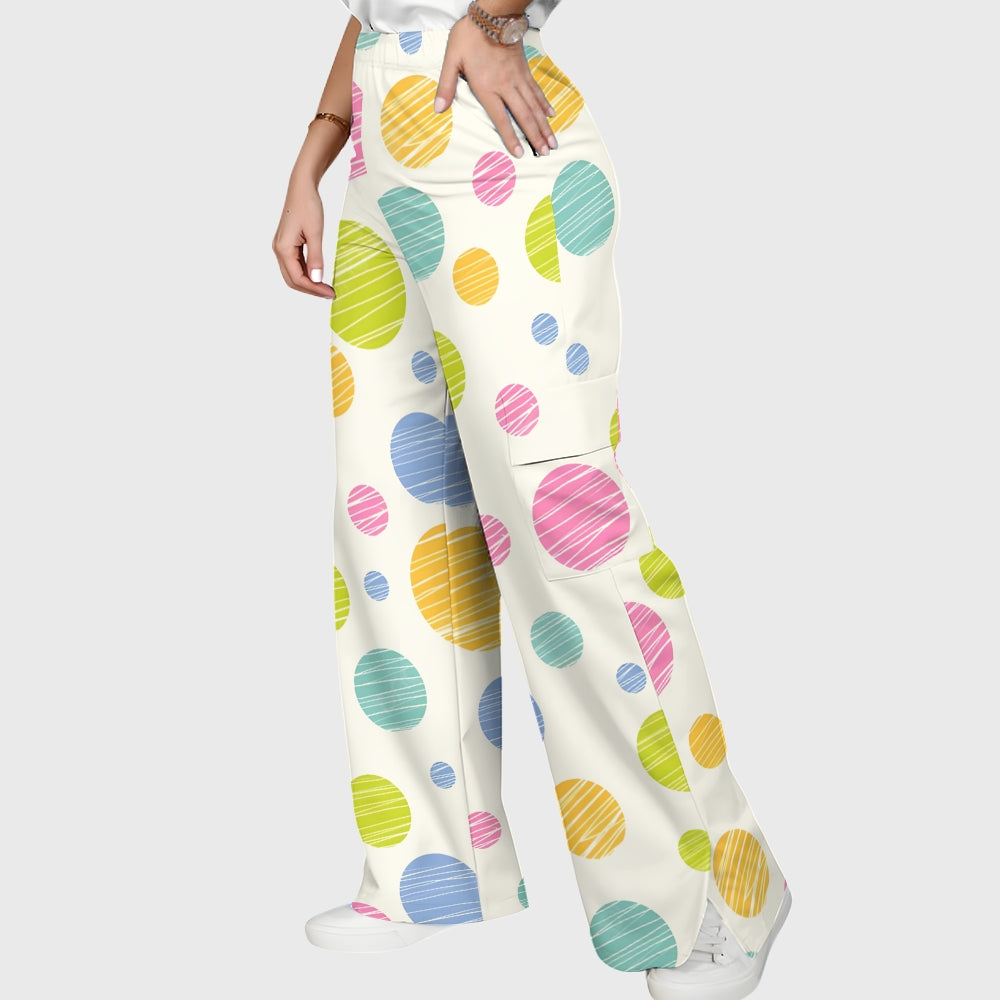 Women's Polka Dot Printed Scrub Set SP13