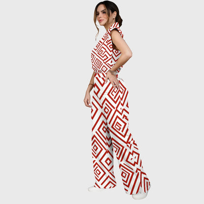 Women's Metallic Line Series Printed Scrub Set  SM04