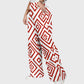 Women's Metallic Line Series Printed Scrub Set  SM04