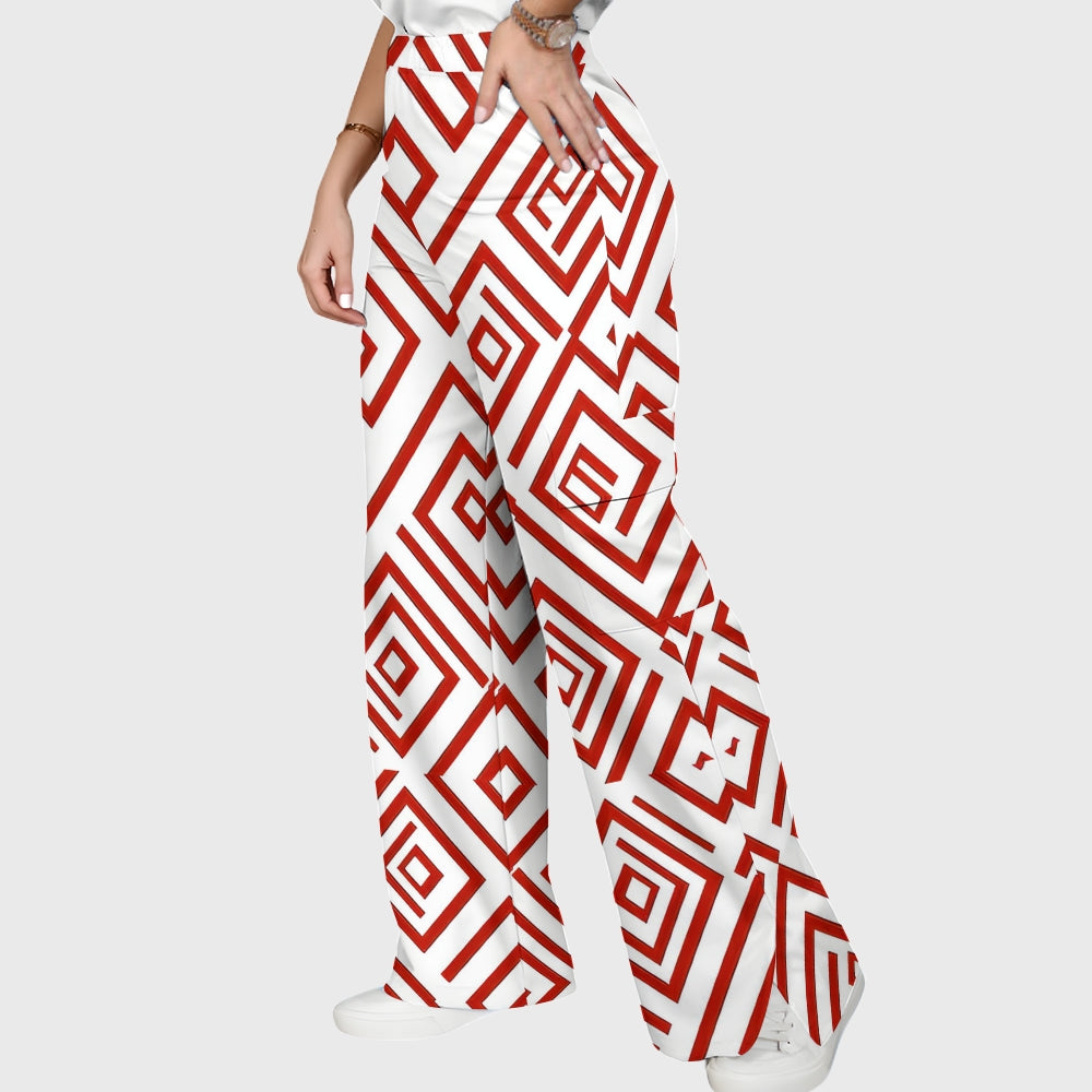 Women's Metallic Line Series Printed Scrub Set  SM04