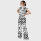 Women's Metallic Line Series Printed Scrub Set  SM05