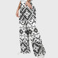 Women's Metallic Line Series Printed Scrub Set  SM05