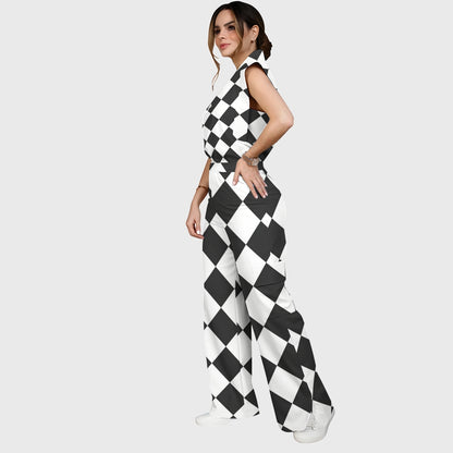 Women's Metallic Line Series Printed Scrub Set  SM07