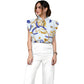 Women's Metallic Line Series Printed Scrub Set  SM08