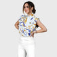 Women's Metallic Line Series Printed Scrub Set  SM08